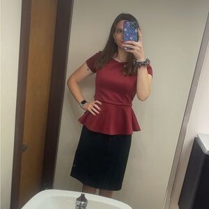 Kasper ASL Black business casual pencil Skirt 6